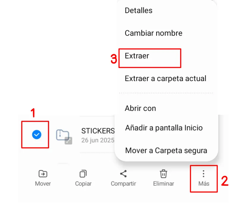 descomprimir carpetas en android