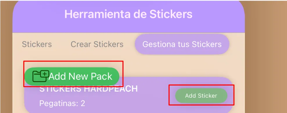 agregar stickers digitales en collanote