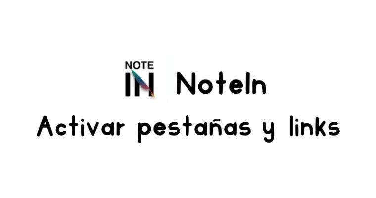 Cómo activar las pestañas de cuadernos y agendas digitales en NoteIN