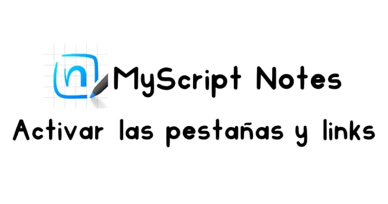 Cómo activar las pestañas de cuadernos y agendas digitales en MyScript Notes