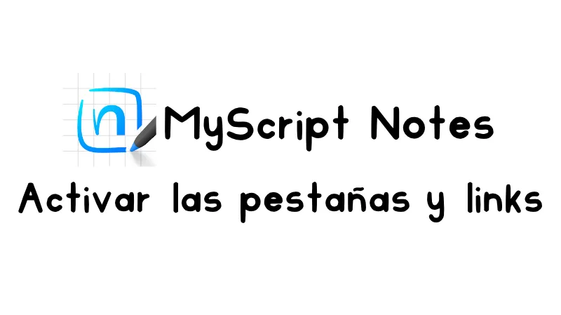 Cómo activar las pestañas de cuadernos y agendas digitales en MyScript Notes