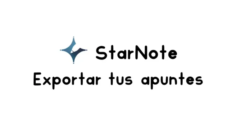 Cómo exportar tus apuntes en Starnote App paso a paso
