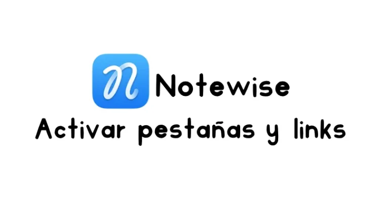 Cómo activar las pestañas de cuadernos y agendas digitales en Notewise