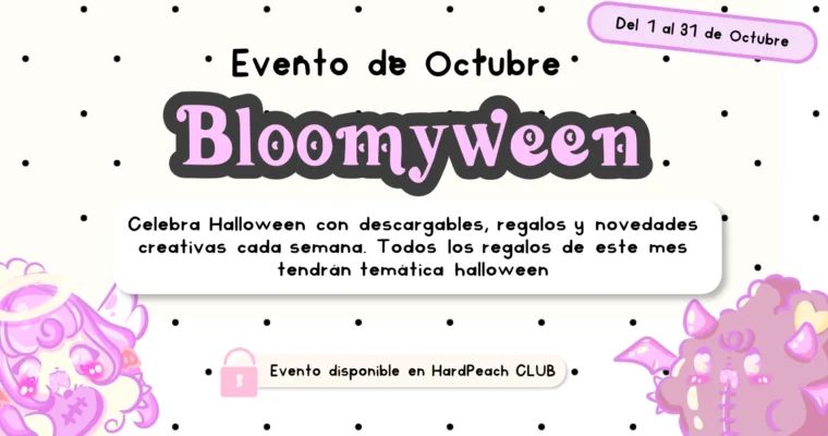 Bloomyween: evento de Halloween con stickers, fondos de pantalla y recursos digitales